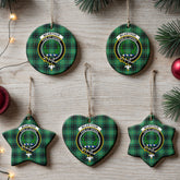 McArthur Ancient Tartan Crest Christmas Ceramic Ornament